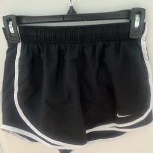Nike Women's Black and White Athletic Shorts